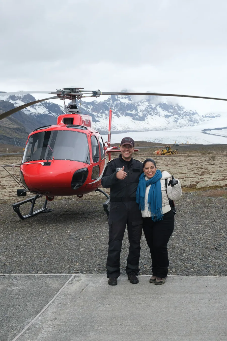 Helicopter tour over an Icelandic glacier for travellers with limited mobility