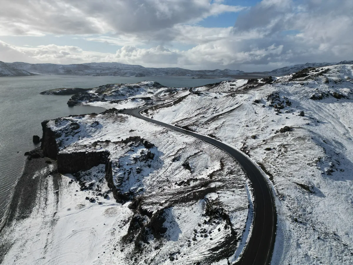 Aerial view of the Reykjanes Peninsula